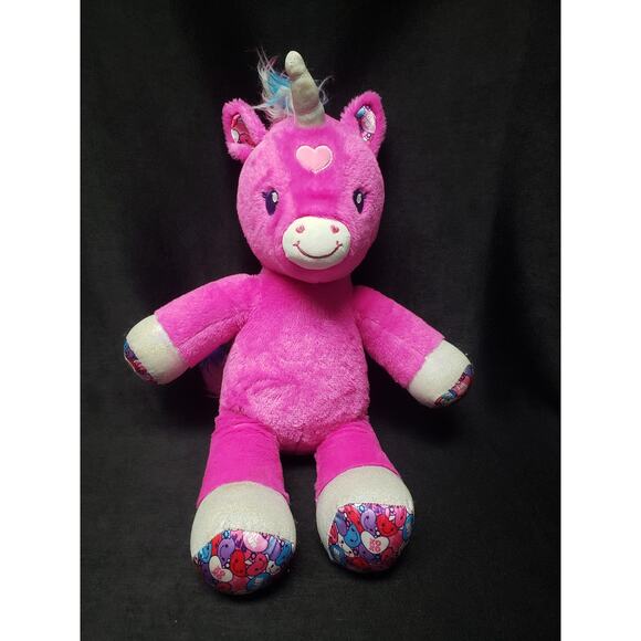 Build A Bear Candy Hearts Girl Power XOXO BFF Heart Unicorn Plush Stuffed Animal - Picture 9 of 9
